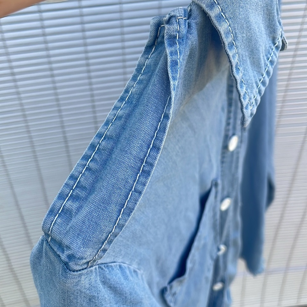 Zara Jean Lyocell Button Down Shirt - Picture 6 of 6